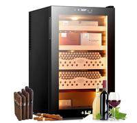 ZYLDDS Humidor Elettrico per Sigari, Scatola di Umidificazione Intelligente per Sigari da 70 Litri con Divisorio in Legno di Cedro, Illuminazione a LED, umidità Costante Termostatica,Cigarcabinet