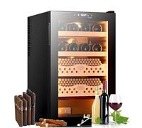 ZYLDDS Humidor Elettrico per Sigari, Scatola di Umidificazione Intelligente per Sigari da 70 Litri con Divisorio in Legno di Cedro, Illuminazione a LED, umidità Costante Termostatica,Winecabinet
