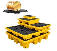 ZYLDDS Piattaforma per Sversamenti, Contenimento Sversamenti Modulare, Vassoio di Contenimento, Piattaforma di Supporto per Fusti di Petrolio, Pallet Anti-Perdita,130 * 68 * 15cm