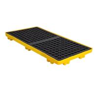 ZYLDDS Vaschetta di Contenimento per Fusti, Piattaforma di Contenimento Sversamenti con Griglia Impilabile,Piattaforma in Polietilene Antiscivolo Staccabile,120 * 60 * 10cm