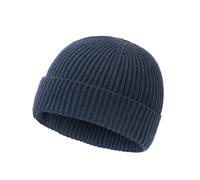 Zylioo Cappelli XXL senza tesa Beani,Grande cappello a maglia Trawler Teschio,Cappello Docker elastico invernale,Cappello caldo arrotolato polsino Harbour, Blu navy, X-Large-XX-Large
