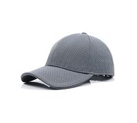 Zylioo Cappellino in rete da baseball oversize XXL,Cappellino papà strutturato grande,Cappello estivo traspirante regolabile, Grigio, XL/XXL