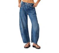 Zylioo Jeans alti a barile per le donne di lunghezza lunga boyfriend denim pantaloni rilassati stile vintage boho, Blu medio, S (alto)