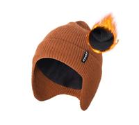 Zylioo Oversize 3XL/2XL/XL/L Beanie Cappelli con paraorecchie, S/M foderato in pile Skull Cap,Plus Size Inverno caldo cappelli lavorati a maglia, Colore: marrone cachi., M-XL
