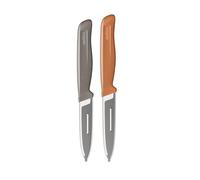 zyliss 2 Piece Knife Set, Sharp Stainless Steel, Non Slip Soft Grip Handles, 2 x Professional Kitchen Knives with Protection Covers, Dishwasher Safe