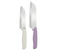 Zyliss Classico Coltelli da Cucina (2 Pezzi), Set di Coltelli Santoku Professionali, Coltello Giapponese in Acciaio Inossidabile, Lame Affilate, Foderi Inclusi, Coltello per Carne, Pesce e Verdura