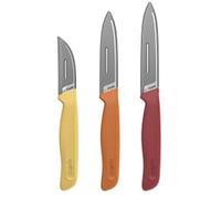Zyliss Classico Coltelli da Cucina (3 Pezzi), Coltello Spelucchino Curvo e Spelucchino Seghettato, Set di Coltelli da Cucina Professionali, Acciaio Inossidabile, Lame Affilate, Coltello per Vedura