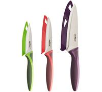 zyliss E72404 Set di Coltelli da Cucina in 3 Pezzi, Taglie Multiple, Acciaio Inossidabile, Multicolore, Coltelli da Cucina Multiuso, Lavabili in Lavastoviglie