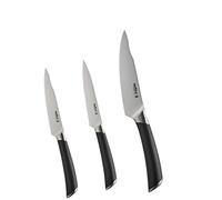 zyliss E920278 Comfort Pro Set di 3 Coltelli da Cucina Professionale, Acciaio Inossidabile Tedesco, Maniglia Nera, Coltello da Cucina Professionale, Lavabili in Lavastoviglie