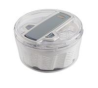 zyliss E940014 Swift Dry Centrifuga Per Insalata, Grande, Plastica, Bianco, Insalatiera con Coperchio, Scolaverdure, Lavabile in Lavastoviglie