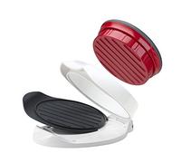 zyliss E960002 Pressa per Hamburger, Plastica, Bianco, Grigio, Rosso, Stampo Circolare per Hamburger, Lavabile in Lavastoviglie