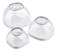 Zyliss E981052 - Set di 3 contenitori, 150 ml/300 ml/500 ml, impilabili compatti in plastica, trasparente
