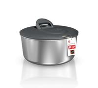 Zyliss Easy Spin Centrifuga per Insalata Piccola in Acciaio Inox, Capacità: 3,5L, Asciuga Lattuga con Corda a Strappo, Pulsante Freno, Base Antiscivolo, Lavabile in Lavastoviglie, Senza BPA