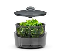 Zyliss Easy Spin Centrifuga per Insalata Piccola, Capacità: 3,5L, Asciuga Lattuga con Corda a Strappo, Pulsante Freno, Base Antiscivolo, Lavabile in Lavastoviglie, Senza BPA