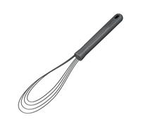 Zyliss Frusta piatta, in paglia di grano sostenibile/silicone, frusta a mano con testa in silicone resistente al calore, adatta per pentole antiaderenti, grigio Beluga, 30 cm x 7 cm