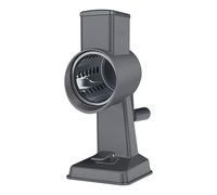 Zyliss Grattugia rotante per formaggio, professionale, in alluminio, con manico, lama a tamburo in acciaio inox, ideale per grattugiare formaggio, verdure, cioccolato, noci, piedini antiscivolo a