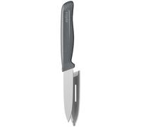 zyliss Spelucchino, 9 cm o 3.5 Pollici, Affilato in Acciaio Inossidabile Tedesco con Manico Antiscivolo in Paglia di Frumento, Coperchio di Sicurezza, da Cucina o da Verdura Professionale