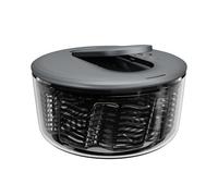 Zyliss Swift Dry - Centrifuga per insalata grande, 6 l, base antiscivolo, ciotola da portata, tecnologia AquaVent, pompa con una mano, sistema frenante, facile da pulire