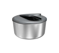 Zyliss Swift Dry - Centrifuga per insalata in acciaio inox, piccola, 3,5 l, base antiscivolo, ciotola da portata, tecnologia AquaVent, pompa con una mano, sistema frenante, facile da pulire