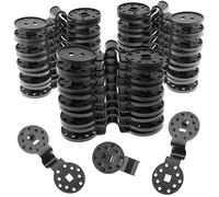 ZYLJHZ 100 Clip per Tende da Sole, in plastica, Rotonde, Nere, con Impugnatura Resistente per Parasole, Tessuto ombreggiante per Giardinaggio, Rete Anti Uccelli, Morsetto Antivento per Tenda