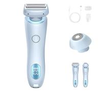 Zylla Smoothshave Razor, 2025 New Comfort 2 in 1 Electric Lady Shaver for Women, Wet and Dry Portable Trimmer with Removable Head (Blue)