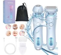 Zylla Smoothshave Razor, Proustore Razor, The Glide Pro 3.0 Razors for Women, Ipx7 Waterproof 2 in 1 Electric Shaver, Wet and Dry Use for Underarms, Legs, Face, Arm (Blue)