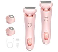 Zylla Smoothshave Razor, Zylla Shave Razor, Smooth Shave Razors Women Body Trimmer, Ipx7 Waterproof 2 in 1 Electric Shavers for Women, with Removable Head (2*Pink)