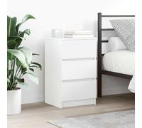 zylophax Comodini con 3 cassetti in legno tecnico bianco, 2 pezzi, 39x35x65 cm, mobiletto salvaspazio con ripiani e scomparti, ideale per camera da letto, soggiorno, ufficio, ingresso