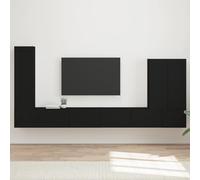 zylophax Set di scaffali da parete per TV, 6 pezzi, in robusto legno ingegneristico, versatile per soggiorno, con vano portaoggetti, moderno, montaggio flessibile, ideale come mobile basso per TV