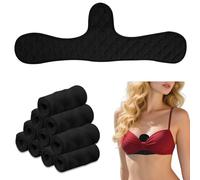 Zyluniy 10 Pezzi Cuscinetti Antisudore per Reggiseno in Cotone Fodera per Reggiseno Pad Assorbi Sudore Sottoseno per Donna (Nero)