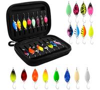 Zyluniy 16 pezzi Esche Da Pesca, Cucchiaini da Pesca Esche, perfetti per la pesca alla trota, Cucchiaino Esca da Pesca, Accessori per la pesca al cucchiaio per trota, pesce persico e luccio