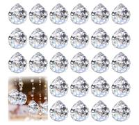 Zyluniy 24 Pezzi Acchiappasole in Cristallo, 20mm Prisma Ottico, Cristalli Decorativi Suncatcher per Finestra Giardino Casa, Lampadario Decorazione, Feng Shui, Casa Delle Nozze,Decorazioni per Ufficio
