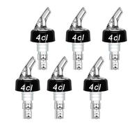 Zyluniy 6 pezzi Versatore Bottiglia, 4cl Liquore Bottiglia multifunzionale Tappi Versatori per Vino rosso, Whisky, Liquore forte e Vino giallo