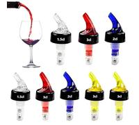 Zyluniy 8 pezzi Versatore Bottiglia, 1,5cl/2cl/3cl/4cl Liquore Bottiglia multifunzionale Tappi Versatori per Vino rosso, Whisky, Liquore forte e Vino giallo