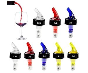 Zyluniy 8 pezzi Versatore Bottiglia, 1,5cl/2cl/3cl/4cl Liquore Bottiglia multifunzionale Tappi Versatori per Vino rosso, Whisky, Liquore forte e Vino giallo