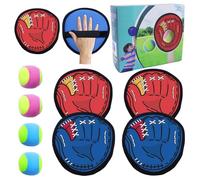 Zyluniy Cattura Racchette Palline Set, Racchettoni Giochi Spiaggia, Toss e Cattura Gioco della Palla, Giochi da Giardino con 4 Pagaie e 4 Palline, Toss & Catch Ball Game per Bambini 2 3 4 5 6 Anni