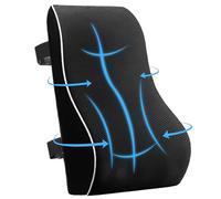 Zyluniy Cuscino Lombare Ergonomico in Memory Foam, Cuscino di Supporto Lombare per Sedia da Ufficio, Supporto Lombare per Auto Sedile Ergonomico Cuscino Schienale Sollievo dal Dolore (Nero)