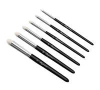 Zyluniy Drybrush Pennelli Miniature - 6 Dry Brush Set Pennelli Pittura di Miniature Modello,Capelli di Capra Naturali, Pennelli Modellismo per Acrilico, Acquarello, Warhammer 40k, Dettagli, Miniatura