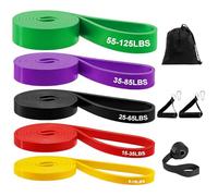 Zyluniy Elastici Fitness di 5 Livelli di Resistenza, Elastici Palestra per Allenamento Stretching Powerlifting Resistenza, Fitness con Ancoraggio Porta, Maniglie e Cover Protettiva