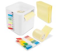 Zylven Organizer da scrivania per foglietti adesivi da scrivania, dispenser con oltre 240 note e linguette per risparmiare spazio