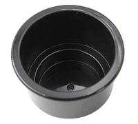 Zylven Portabevande a forma di barca, 4 pezzi, in plastica ABS resistente, per rimorchi, barche, auto (nero)