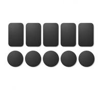 ZYLWLDP Set di 10 piastre adesive in metallo per supporto Tele Phone auto magnetico, magnetetelefono vede ure, piastre rotonde e rettangoli per smartphone, GPS, cover e piastre