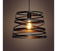 ZYMEN Lampada a Sospensione fienile Industriale, lampadario a Spirale Rustico retrò, Lampada a Sospensione in Ferro battuto, Regolabile per Cucina soppalcata, Sala da Pranzo, Ufficio, Ristorante, Bar