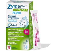 ZYMEREX GONFIORE FLUID FRUTTI ROSSI 15 BUSTINE DA 15 ML CON EDULCORANTI SENZA ZUCCHERI SENZA GLUTINE SENZA LATTOSIO
