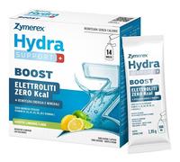 Zymerex Hydra Support+ Boost Integratore per il reintegro di sali minerali e vitamine gusto limone, 14 bustine
