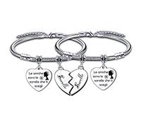ZYMGUO Regalo Amica Bracciale Donna Braccialetti Regalo Migliore Amica Donna AmiciziaLa vera amicizia Regali di Laurea Compleanno (4)