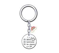 ZYMGUO Regalo Donna Uomo Portachiavi, Sii felice,Sii luminoso,Sii te stesso. per Donna/Uomo,Regali di compleanno,Regalo di incoraggiamento