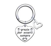 ZYMGUO Regalo Natale Regali Portachiavi Donna Uomo, Grazie per esserci sempre, per Donna Uomo Amica Amico Regali di compleanno,Grazie per il Regalo,Regali Ringraziamento (4)