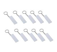 ZYMIADOU 10 portachiavi riutilizzabili in metallo con superfici vuote in alluminio per personalizzazione della pressa di calore, perfetti per il pendolarismo quotidiano accessori portachiavi