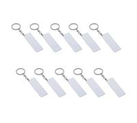 ZYMIADOU 10 portachiavi riutilizzabili in metallo con superfici vuote in alluminio per personalizzazione della pressa di calore, perfetti per il pendolarismo quotidiano accessori portachiavi